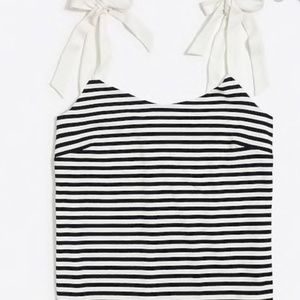 J. Crew Tie Shoulder Striped Tank Top